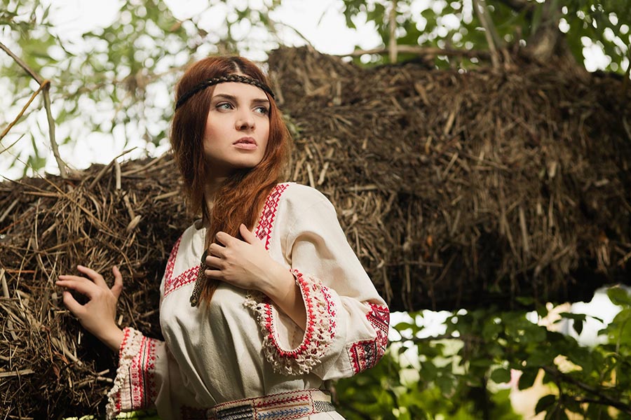 Women in Slavic costumes in Johor Baru
