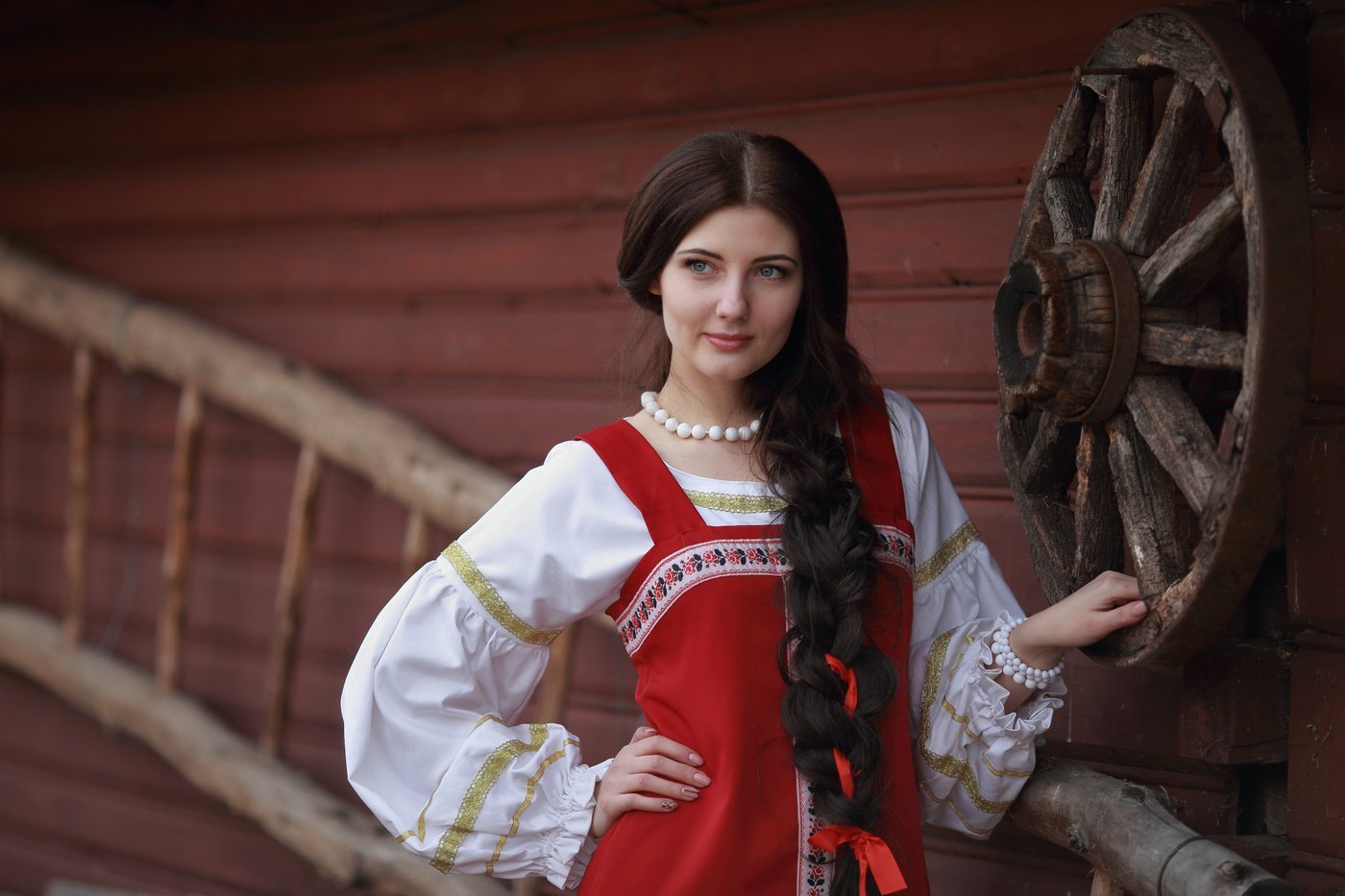 Girls in Slavic costumes in Johor Baru