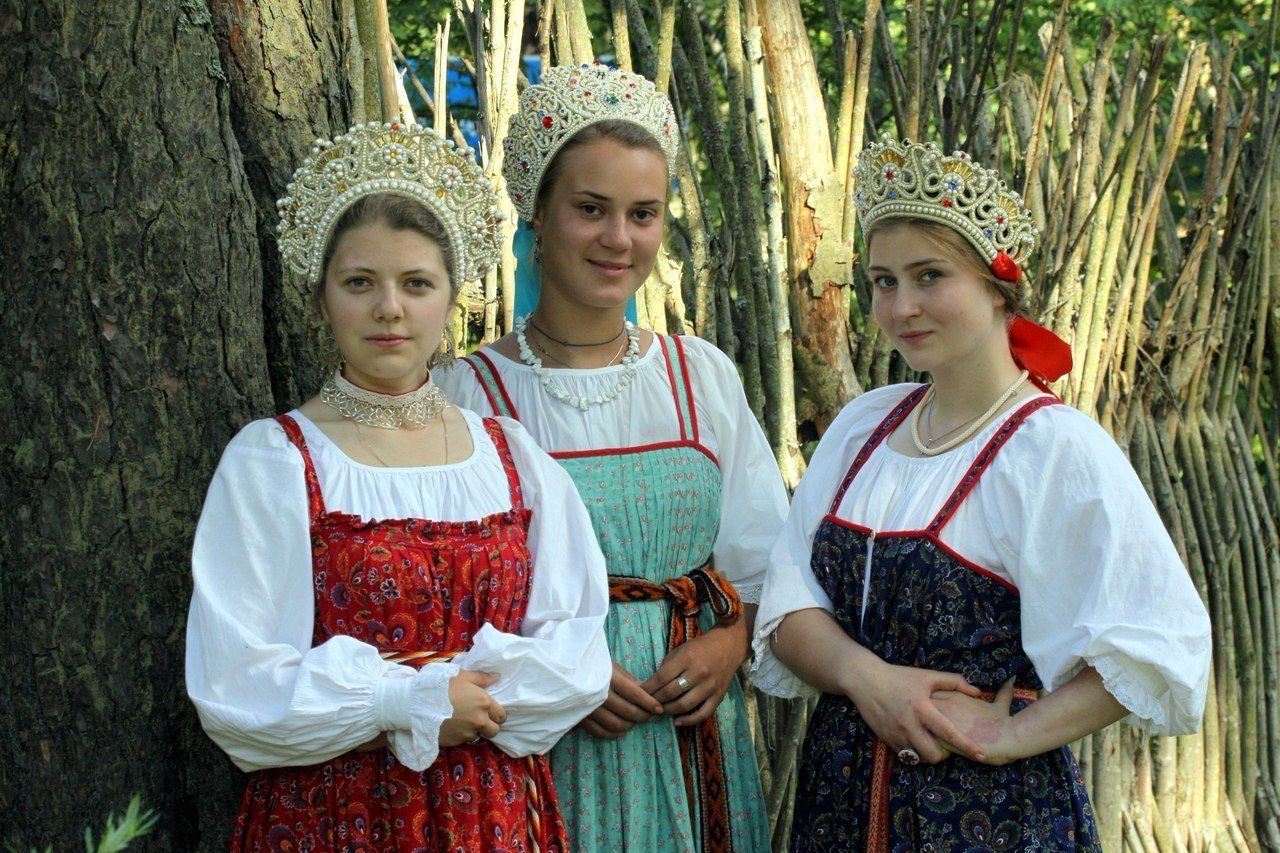 Sexy model Girls in Slavic costumes in Johor Baru